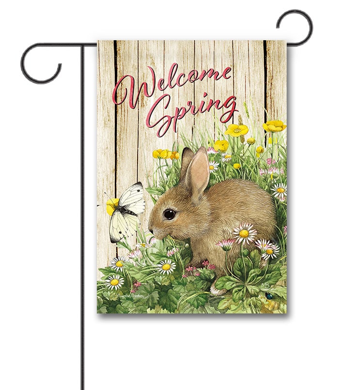 MLB3239 Marjolein Bastin Spring Bunny Garden Flag