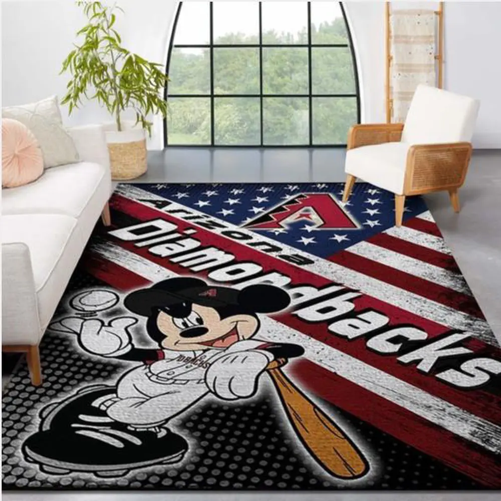 MLB Arizona Diamondbacks Area Rug Logo Mickey Us Style Nice Gift Home Decor Rectangle 1 vq4qo7