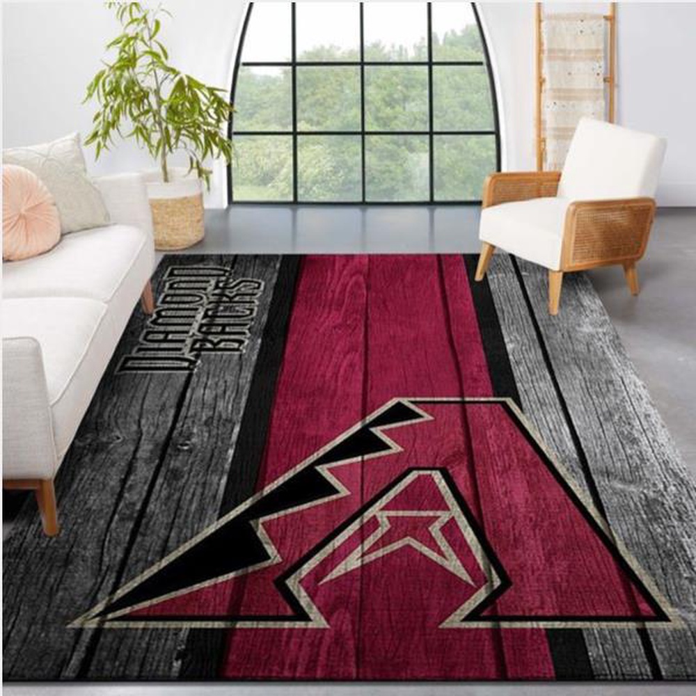 MLB Arizona Diamondbacks Area Rug Logo Wooden Style Style Nice Gift Home Decor Rectangle 1 h3vdso