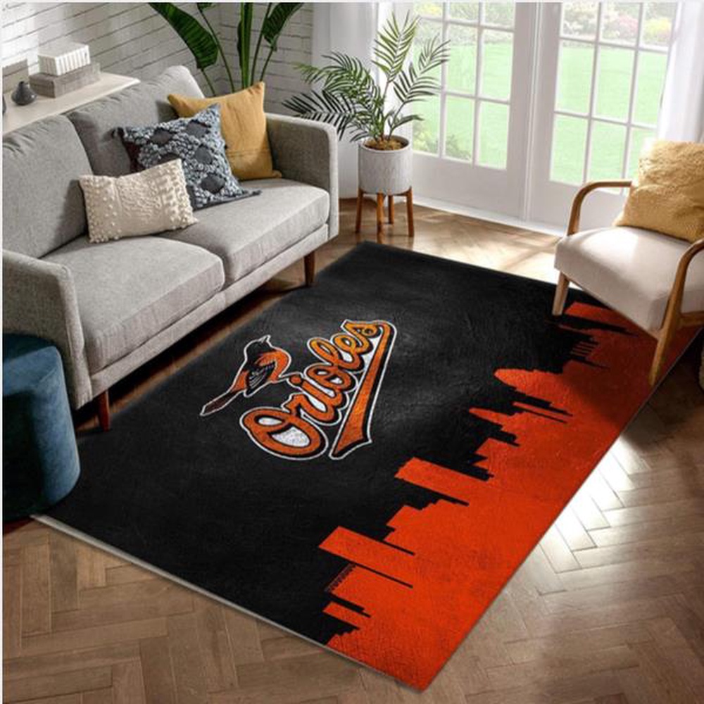 MLB Baltimore Orioles Area Rug Skyline Rug Home Us Decor 1 mu9tkn