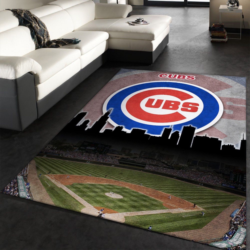 MLB Chicago Cubs Area Rug Logo Custom Size And Printing 1 dcopu9