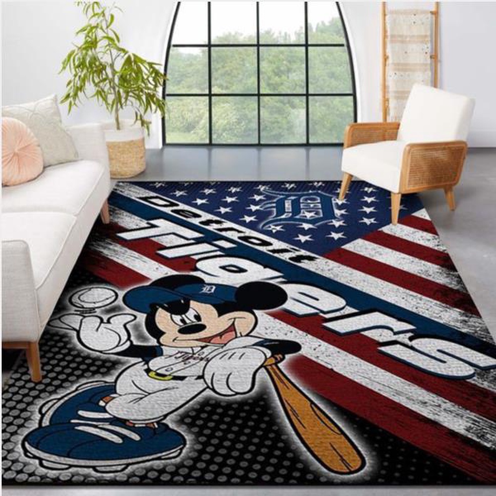 MLB Detroit Tigers Area Rug Logo Mickey Us Style Nice Gift Home Decor 1 vfwjow