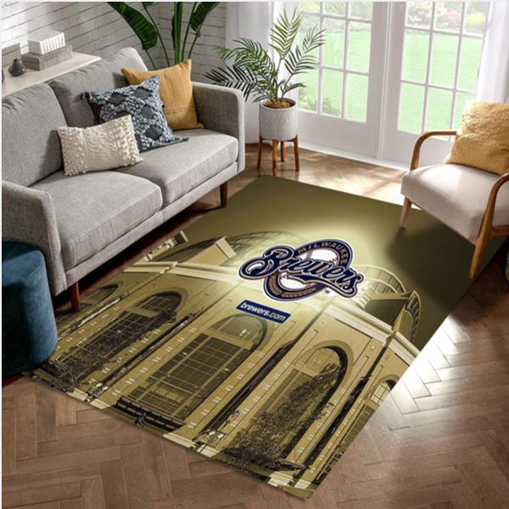 MLB Milwaukee Brewers Area Rug Living Room Rug Christmas Gift US Decor 1 p2p0xx