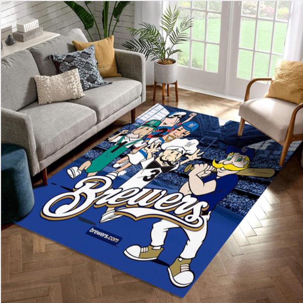 MLB Milwaukee Brewers Living Room Rug Home Decor Floor Decor 1 k02ibf