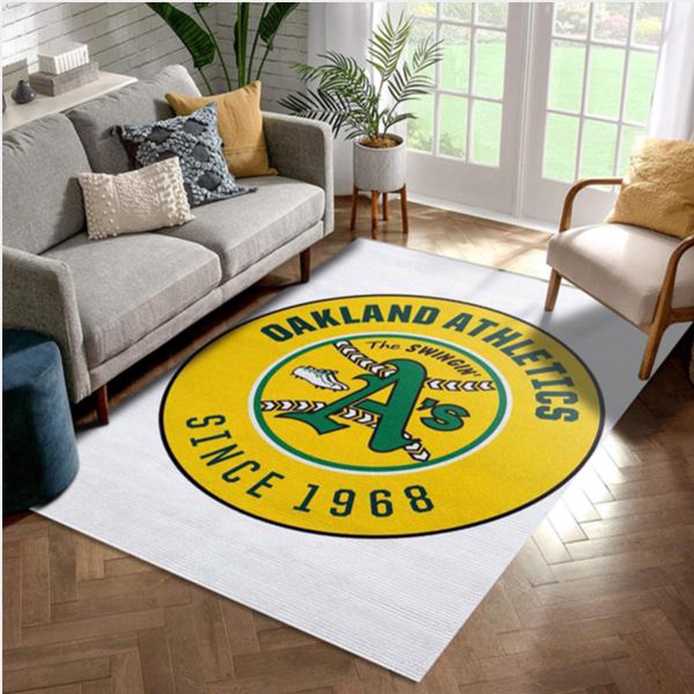 MLB Oakland Athletics Area Rug Since 1968 For Sport Lover Bedroom Rug Home US Decor 1 fxxmmd