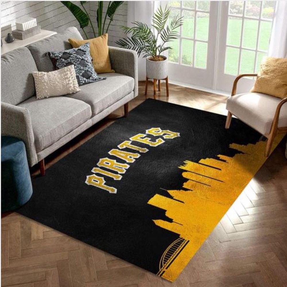 MLB Pittsburgh Pirates Area Rug Skyline Kitchen Rug Christmas Gift Us Decor 1 mzgvot