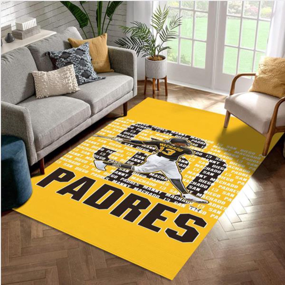 MLB San Diego Padres Area Rug Baseball Logo Style Nice Gift Home Decor 1 ddfayk