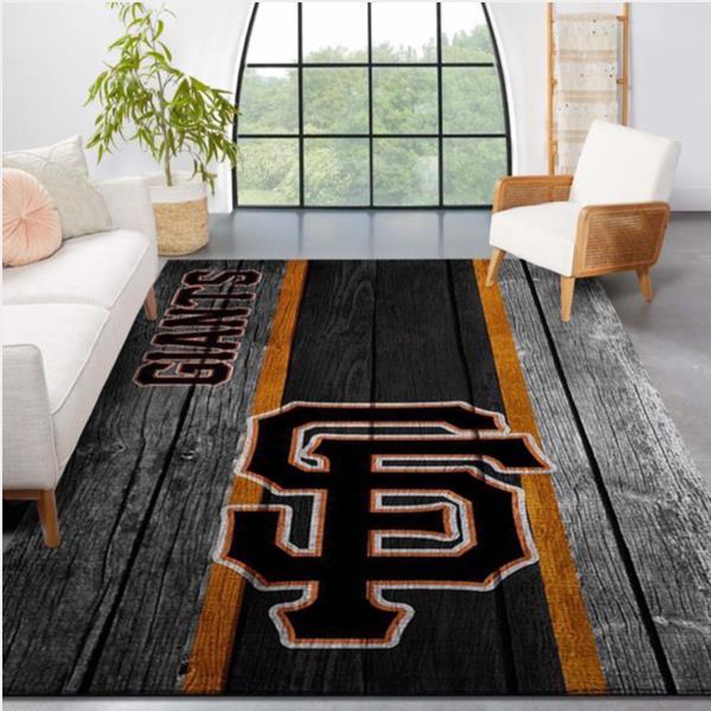 MLB San Francisco Giants Area Rug Logo Wooden Style Style Nice Gift Home Decor 1 rirpix
