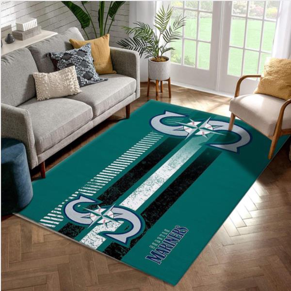 MLB Seattle Mariners Area Rug Carpet Sport Custom Area Floor Mat Home Decor 1 vfurbl