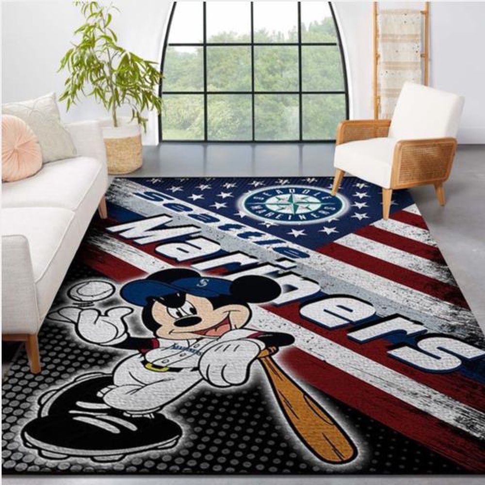 MLB Seattle Mariners Area Rug Logo Mickey Us Style Nice Gift Home Decor 1 bwebyi