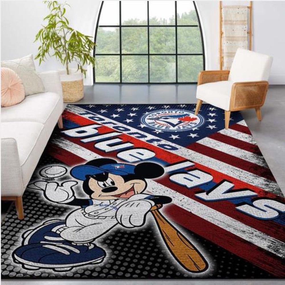 MLB Toronto Blue Jays Area Rug Logo Mickey Us Style Nice Gift Home Decor 1 jxwnaq