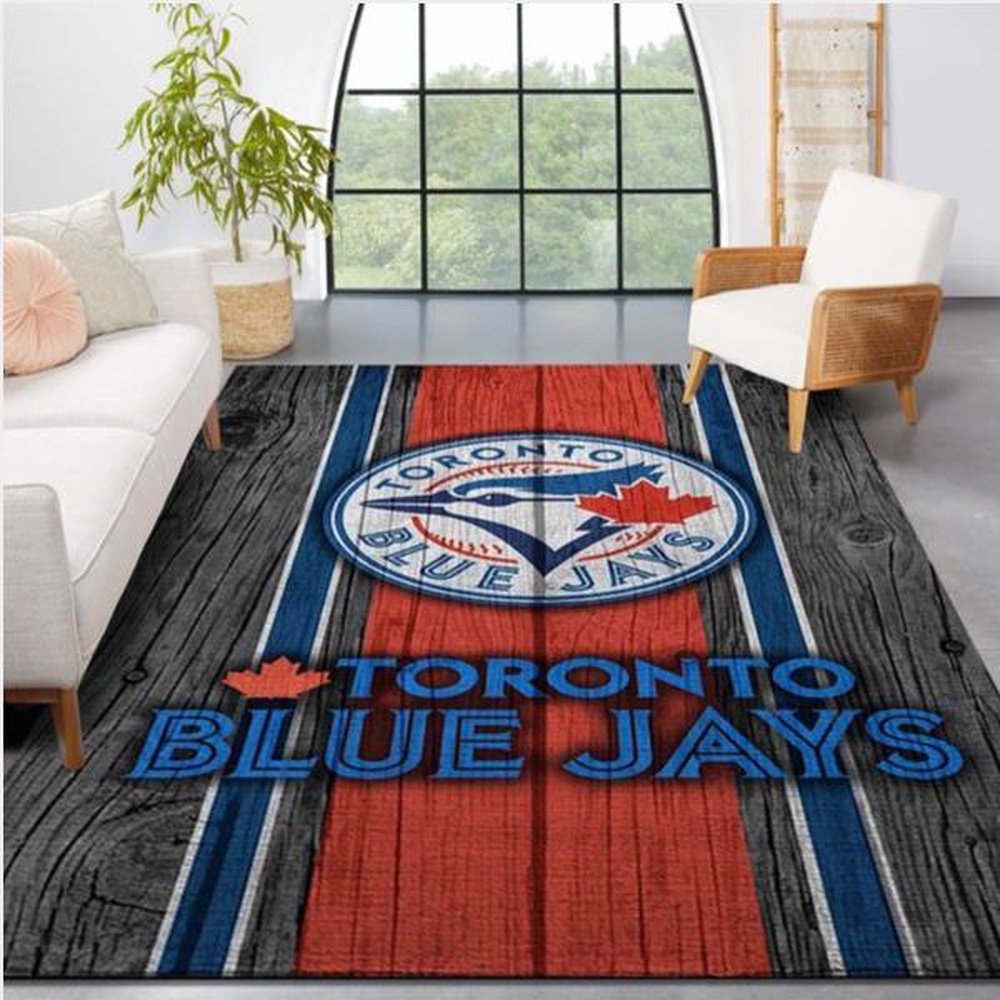 MLB Toronto Blue Jays Area Rug Logo Wooden Style Style Nice Gift Home Decor 1 mv6l5r