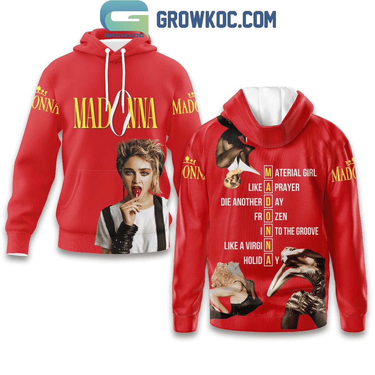 Madonna Material Girl Like A Prayer Fan Hoodie Shirts 1 eu0vj