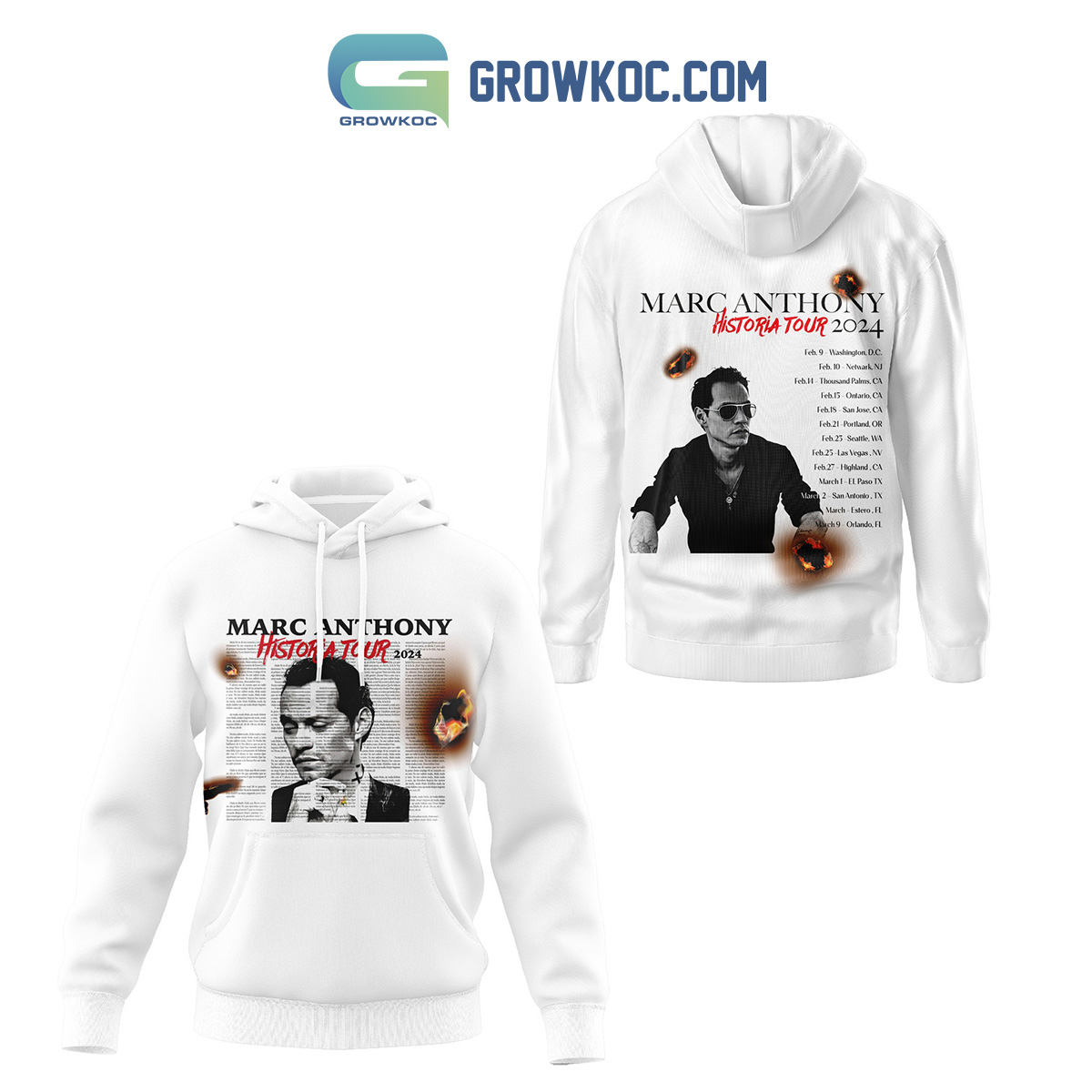 Marc Anthony Historia Tour 2024 Hoodie Shirts2B1 o0gc5