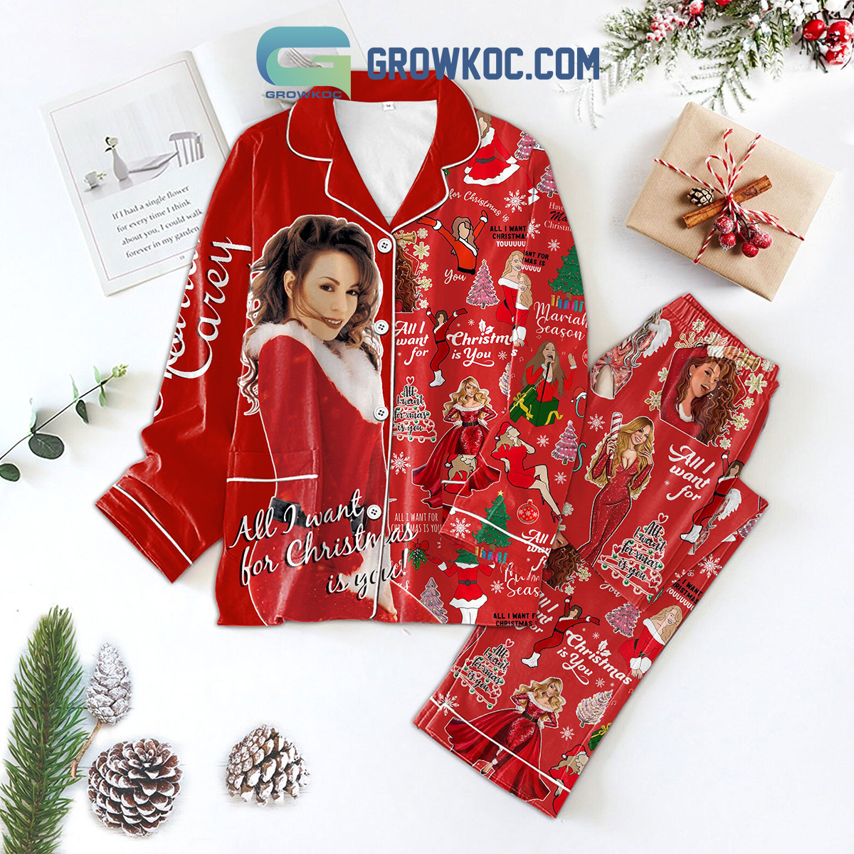 Mariah Carey All I Want For Christmas Is You Pajamas Set2B1 9U9H3