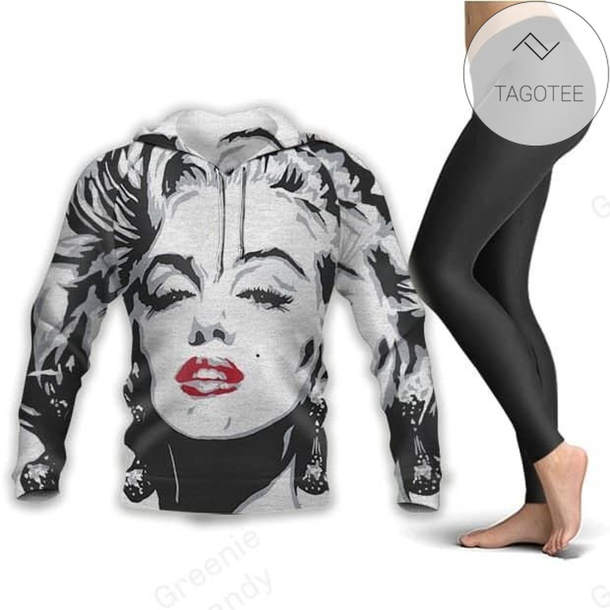 Marilyn Monroe All Over Print 3D Hoodie And Leggings