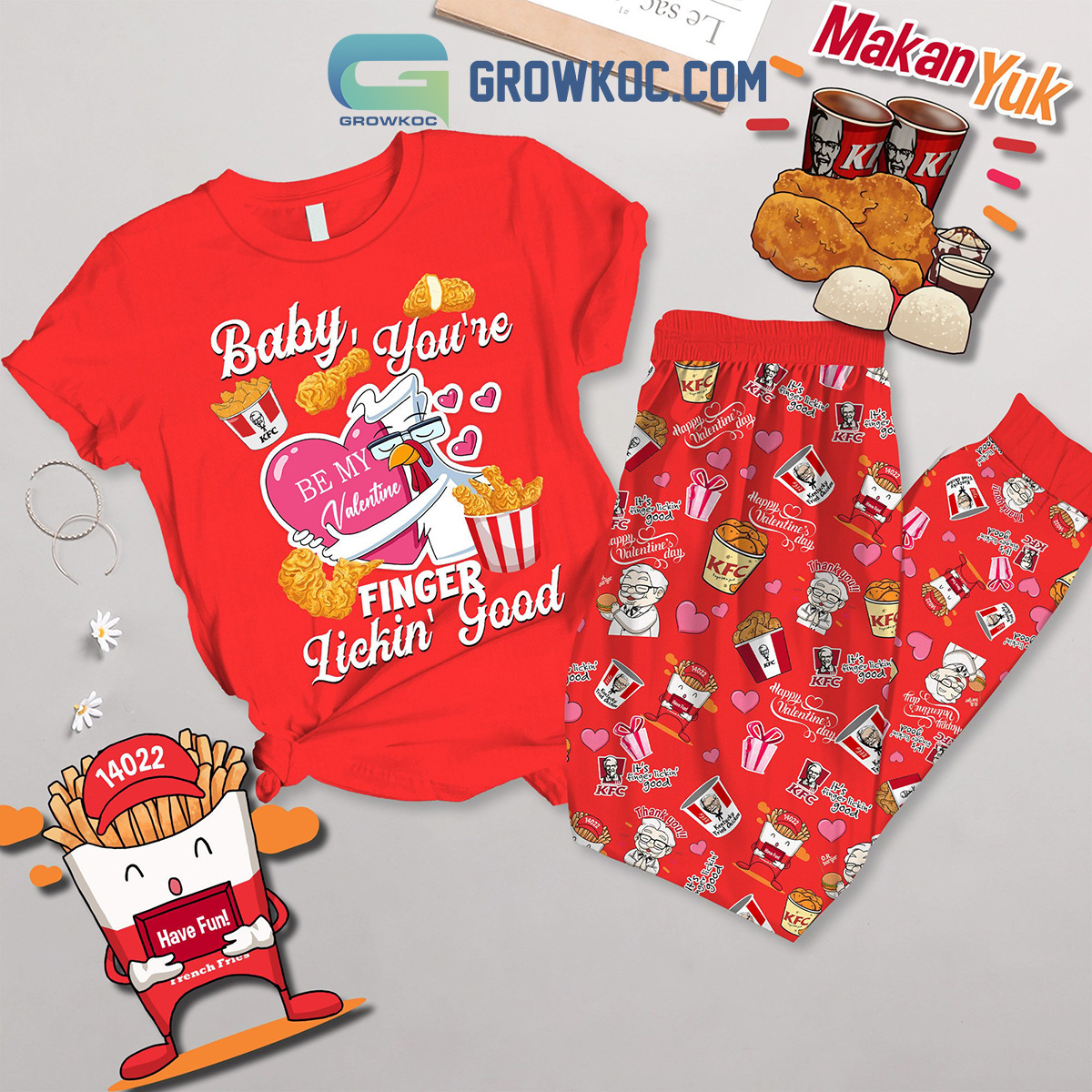 McDonald Finger Lickin Good Fleece Pajamas Set2B1 voZKh