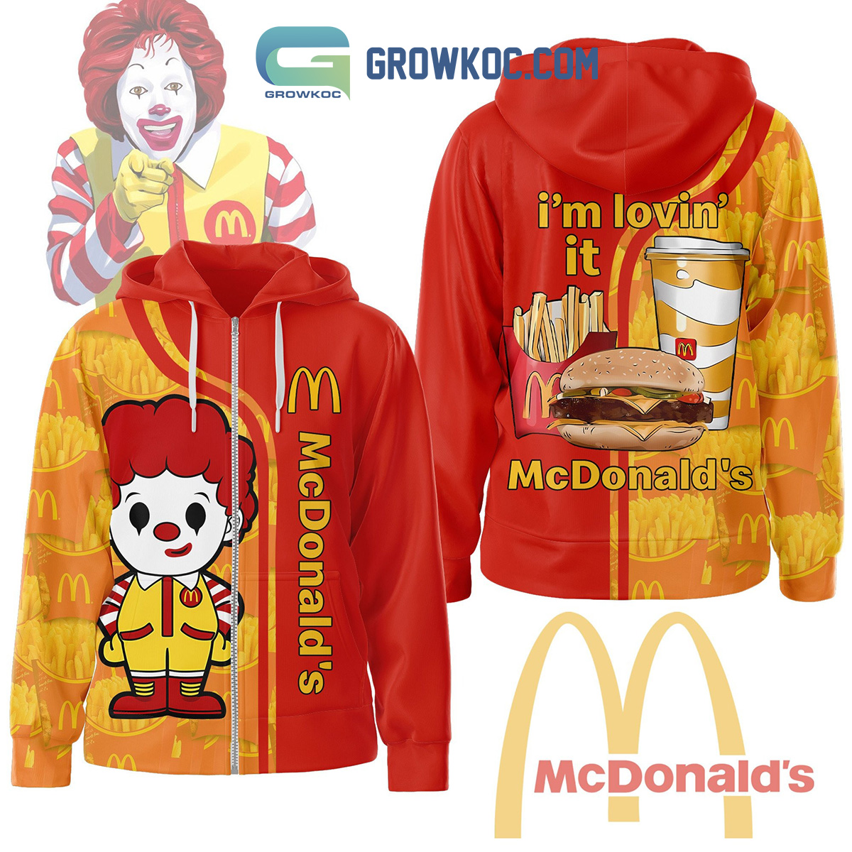 McDonalds Lovin It Foodie Fan Hoodie Shirts2B1 g6slA