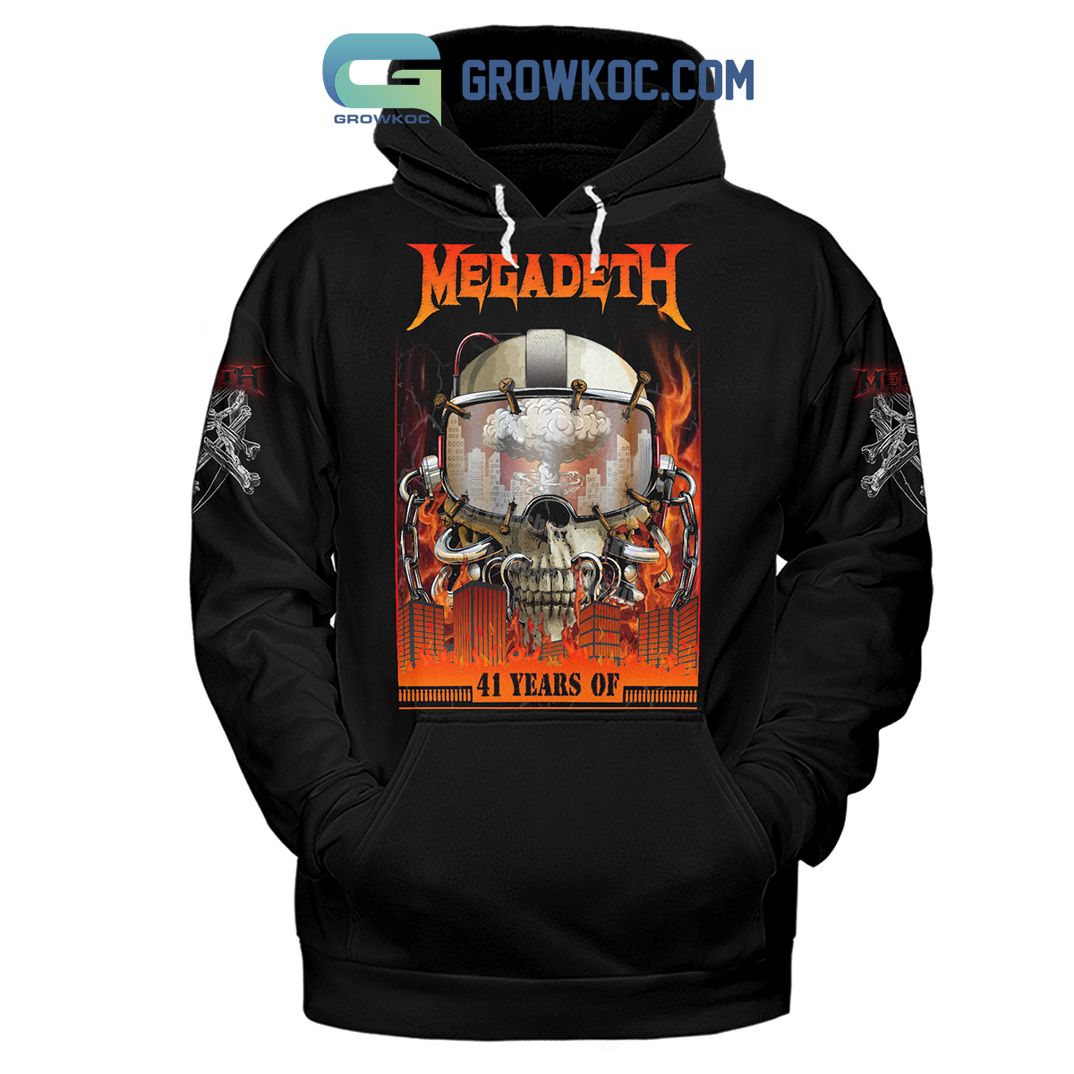 Megadeth 41 Years Of The Memories Black Design Hoodie Shirts2B1 Mismj