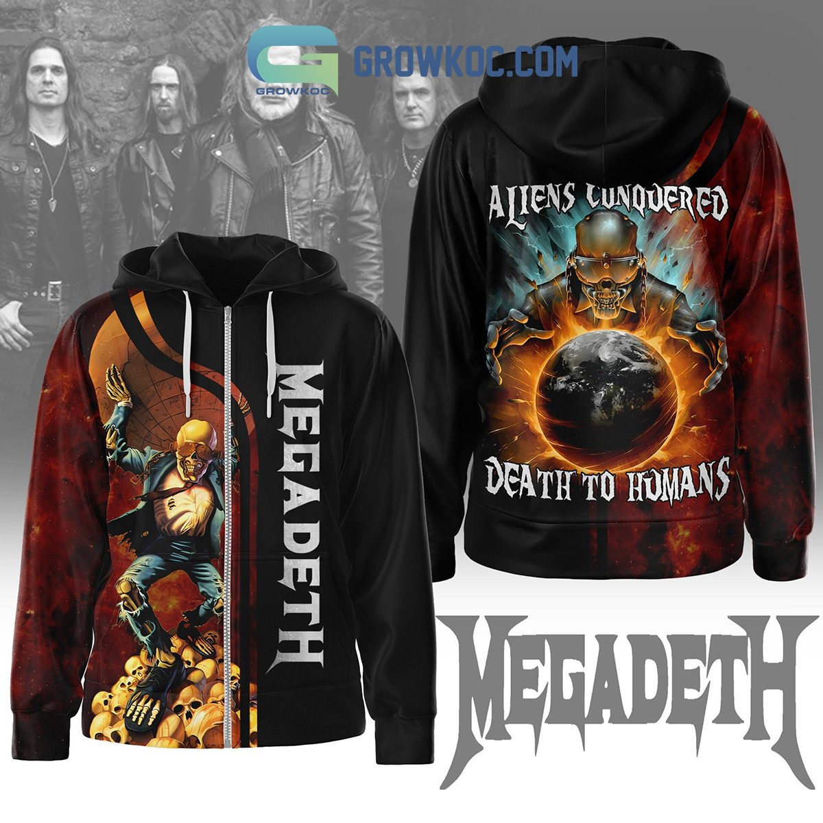 Megadeth Aliens Conquered death To Humans Hoodie Shirts2B1 uVkqL