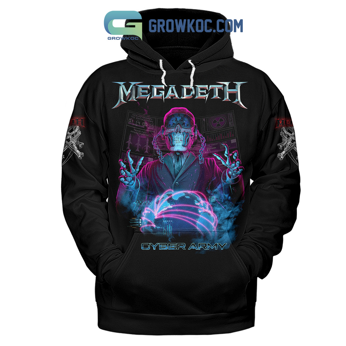 Megadeth Cyber Army Black Design Hoodie Shirts2B1 bayTJ