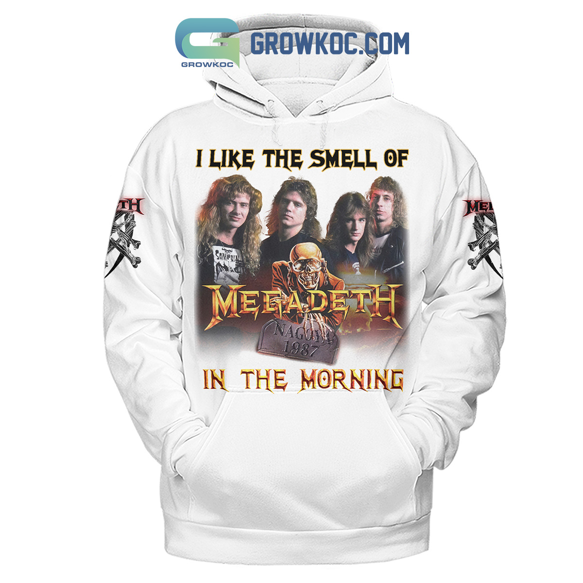 Megadeth I Like The Smell Of Megadeth In The Morning Hoodie Shirts White Version2B1 xsG24