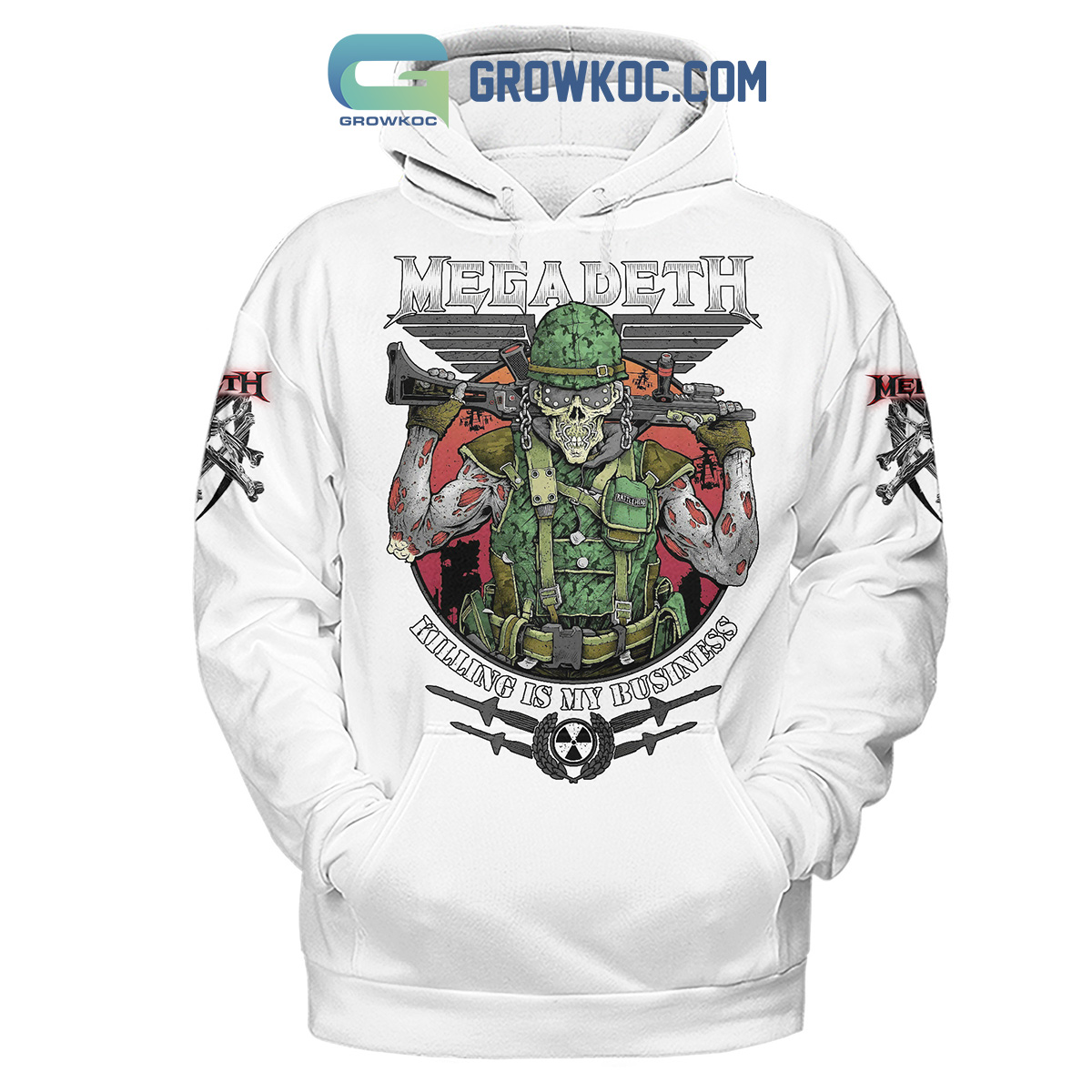 Megadeth Killing Is My Business Hoodie Shirts White Version2B1 gD5Xl