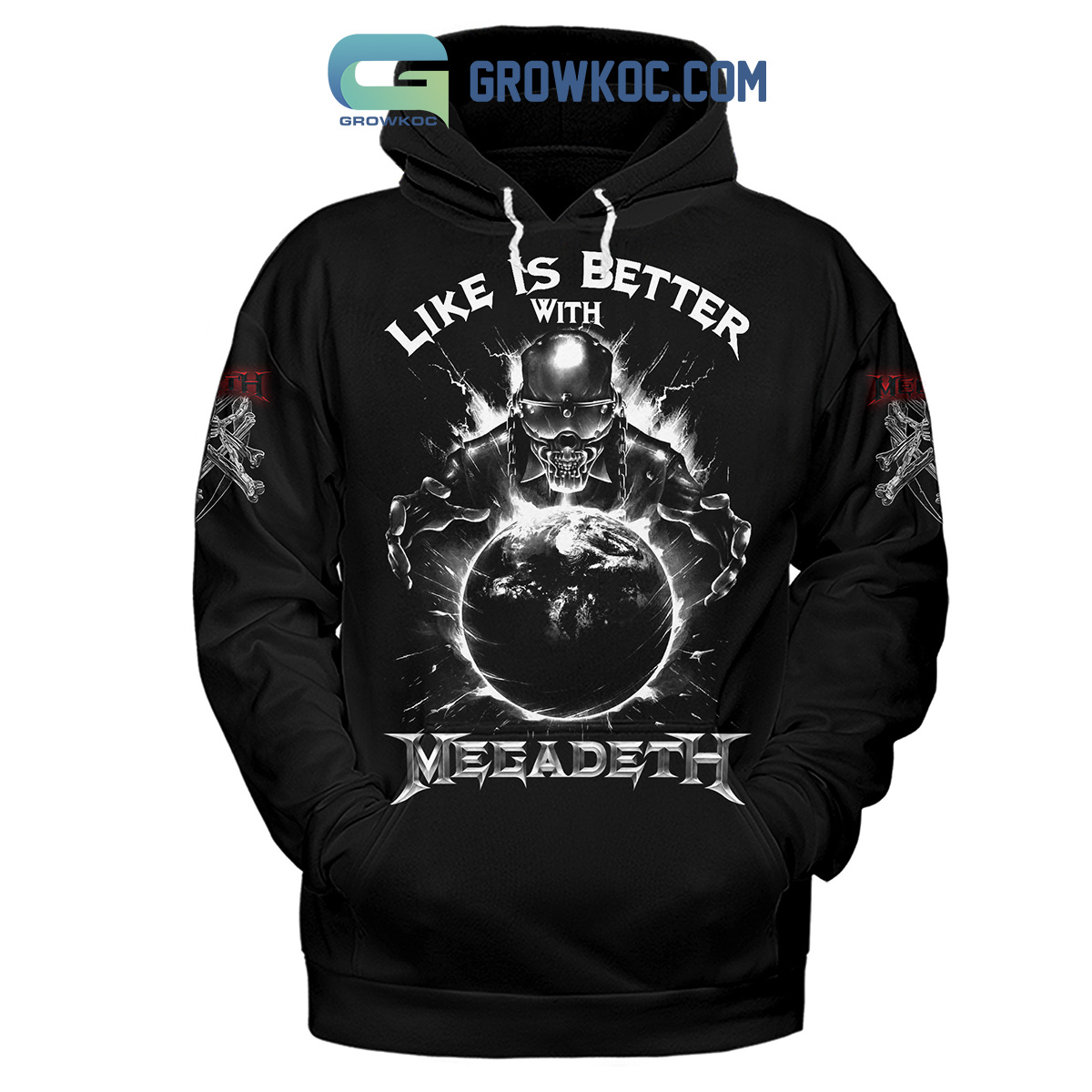 Megadeth Life Is Better With Megadeth Black Design Hoodie Shirts2B1 L2d9U