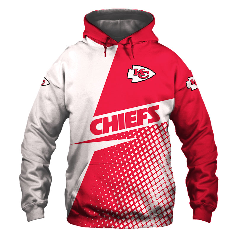 MenS All Over Print Kansas City Chiefs Long Sleeve Zip Hoodie For Fans 0