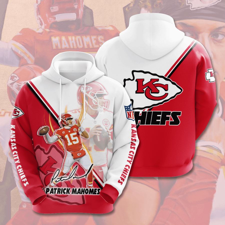 Mens 3D Graphic Hoodie Kansas City Chiefs Edition 0