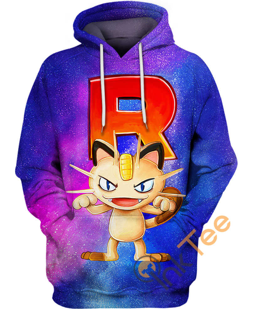 Meowth Pokemon Quote All Over Print Hoodie Men 0