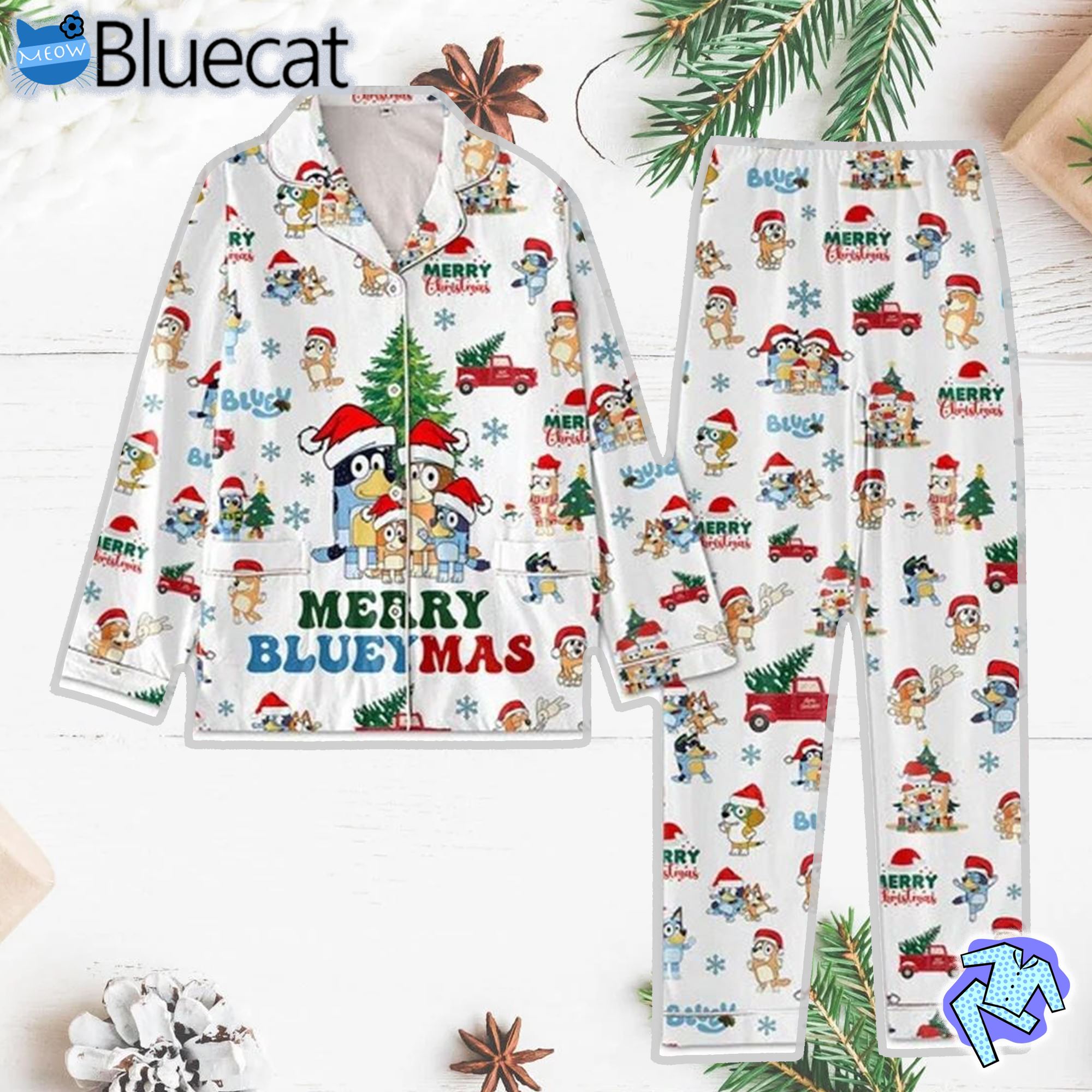 Merry Christmas Merry Blueymas Bluey Pajamas Set ad4ee3 0