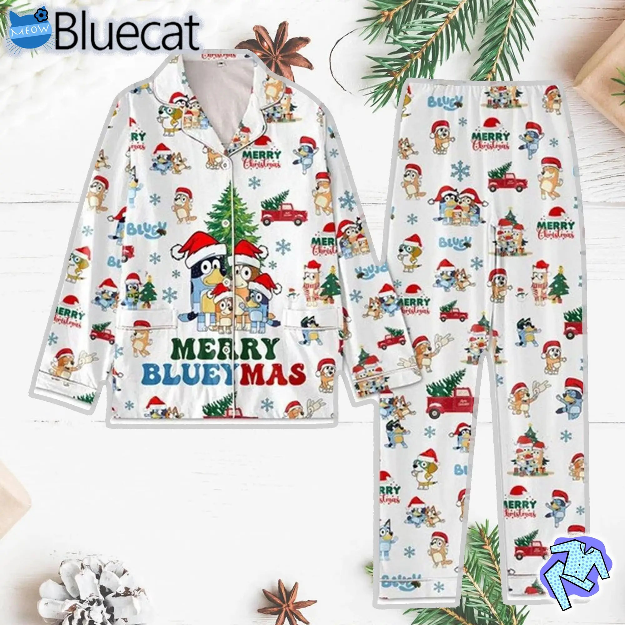 Merry Christmas Merry Blueymas Bluey Pajamas Set ad4ee3 0
