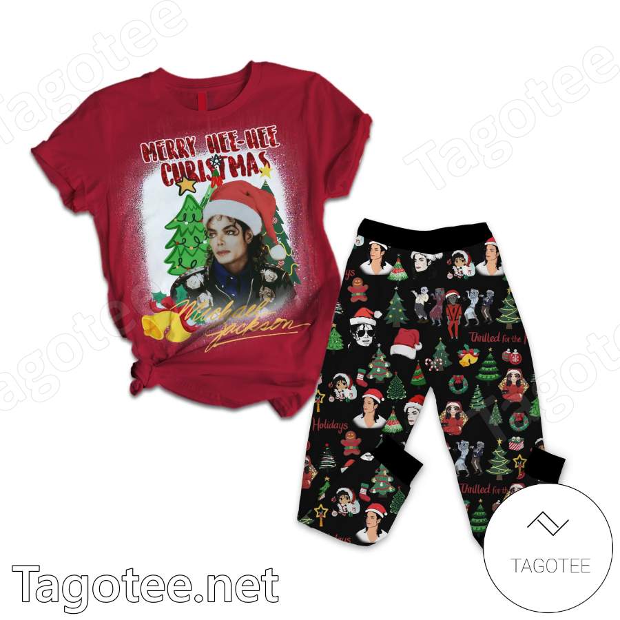 Merry Hee hee Christmas Michael Jackson Pajamas Set