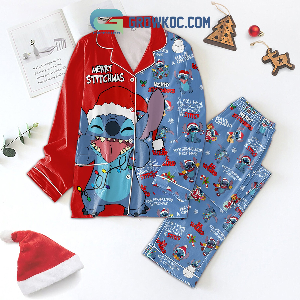 Merry Stitchmas All I Want For A Chirstmas Pajamas Set2B1 4vFa7