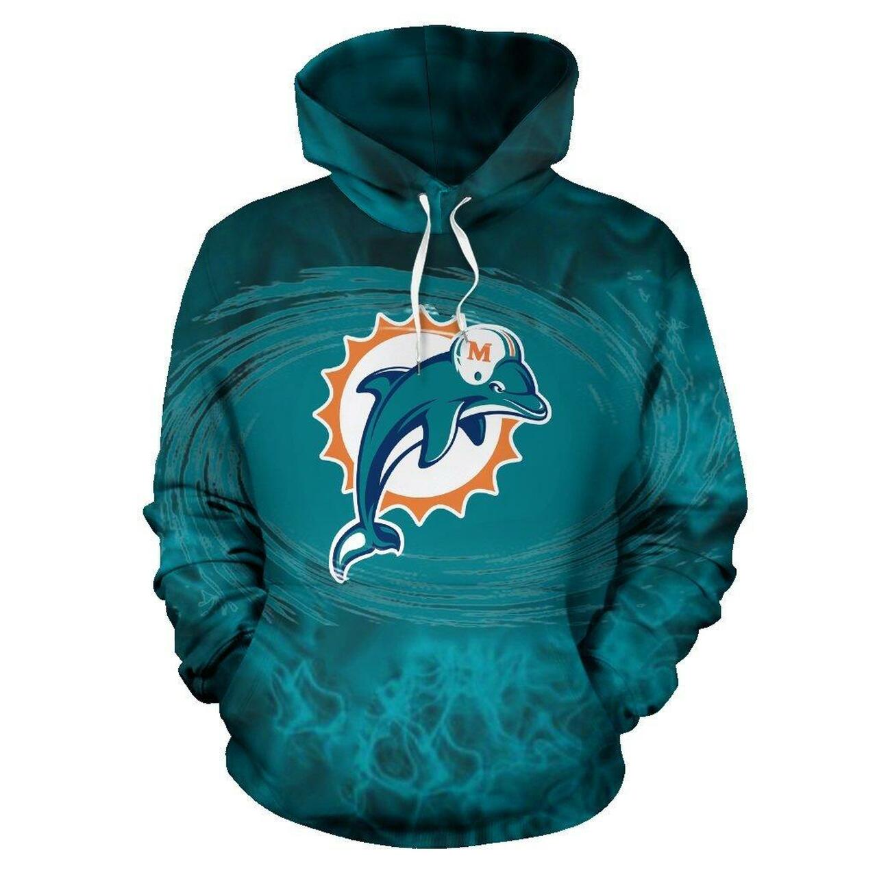 Miami Dolphins Hoodie 3D All Over Print 0