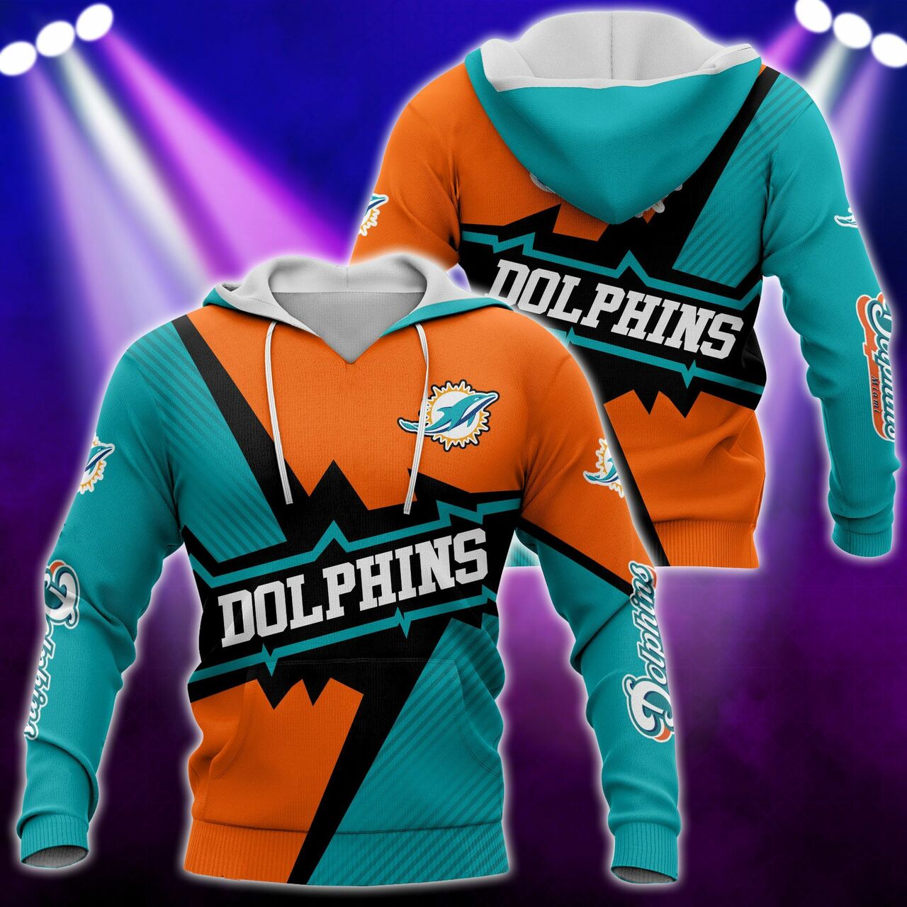 Miami Dolphins Hoodie 3D Graphic Sport Printing Gifts For Nfl Fans 0