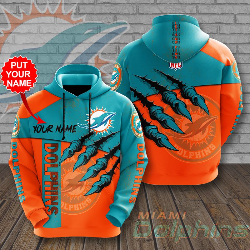 Miami Dolphins Hoodie 3D Personalized 0