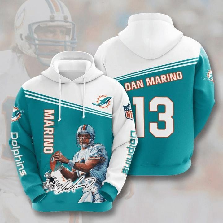 Miami Dolphins Hoodie Dan Marino 3D ZipUp Hoodie For Fan 0