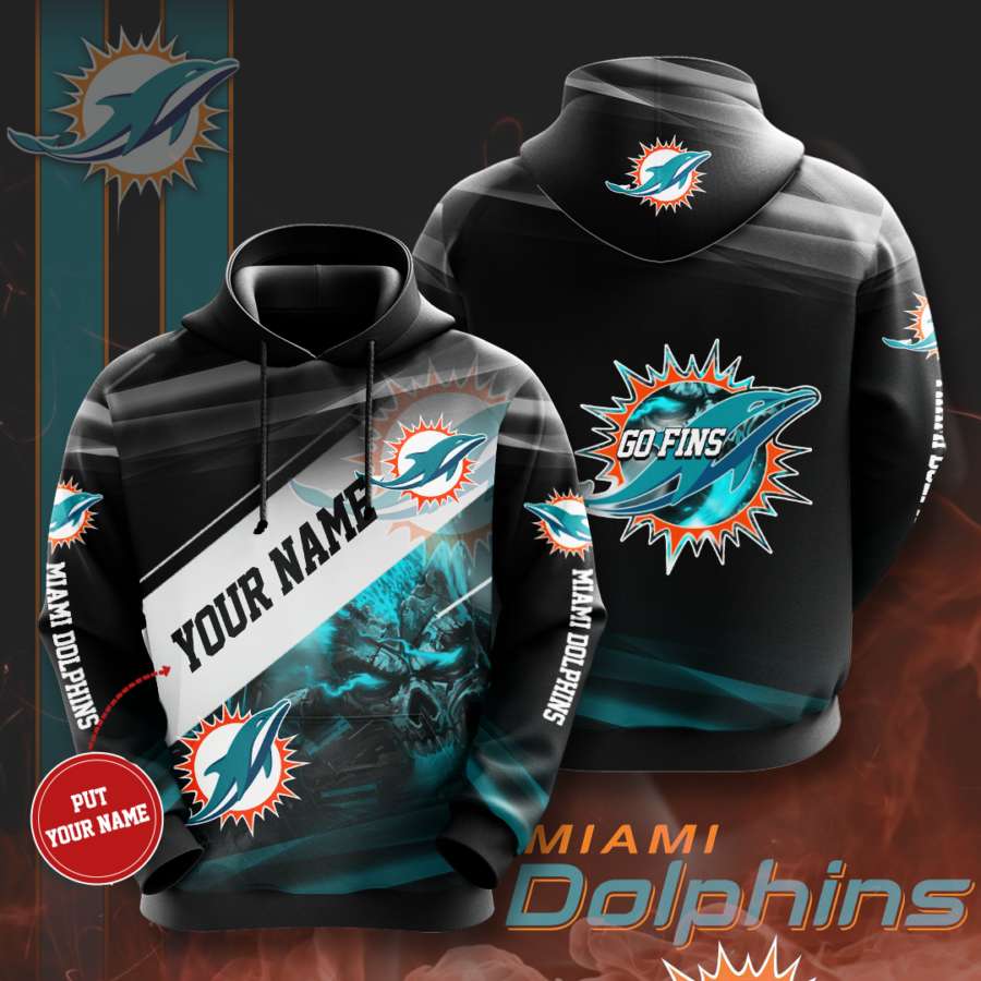 Miami Dolphins Hoodie Go Fins 3D 0