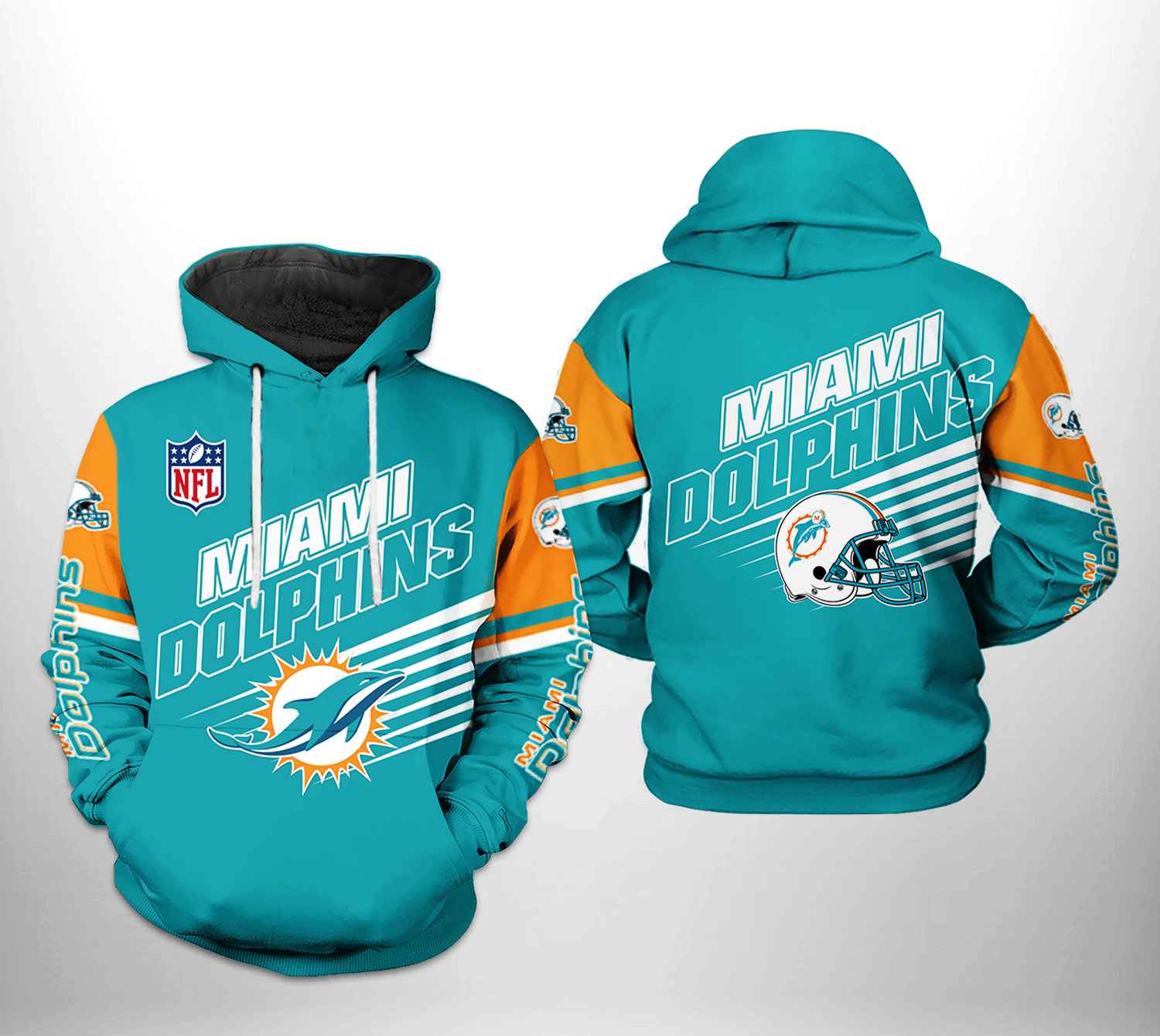 Miami Dolphins Hoodie Nfl Team 3D Printed 0