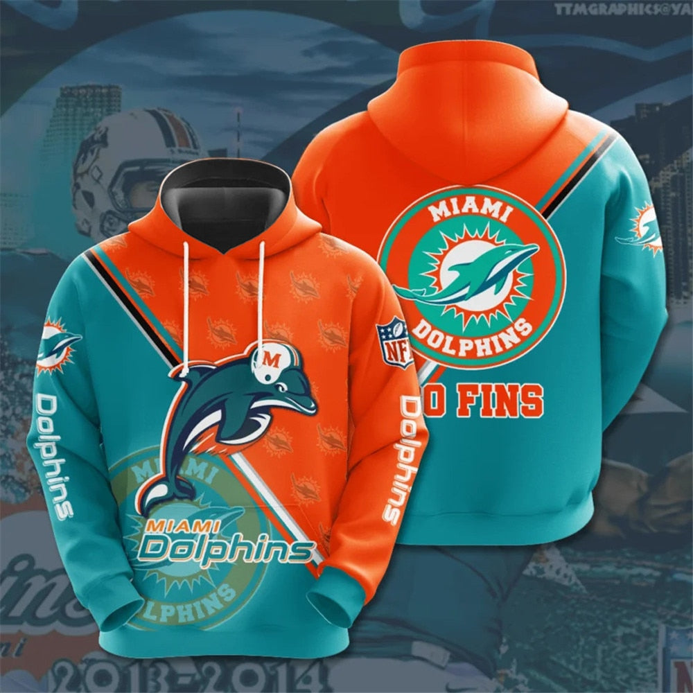 Miami Dolphins Hoodie Seal Motifs Gifts for Fans 0