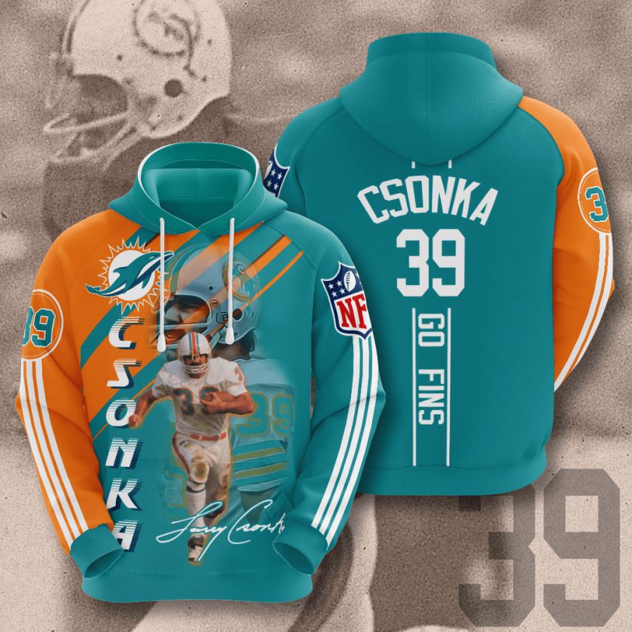 Miami Dolphins Hoodie with 3D Graphic Design Perfect for NFL Fans 0