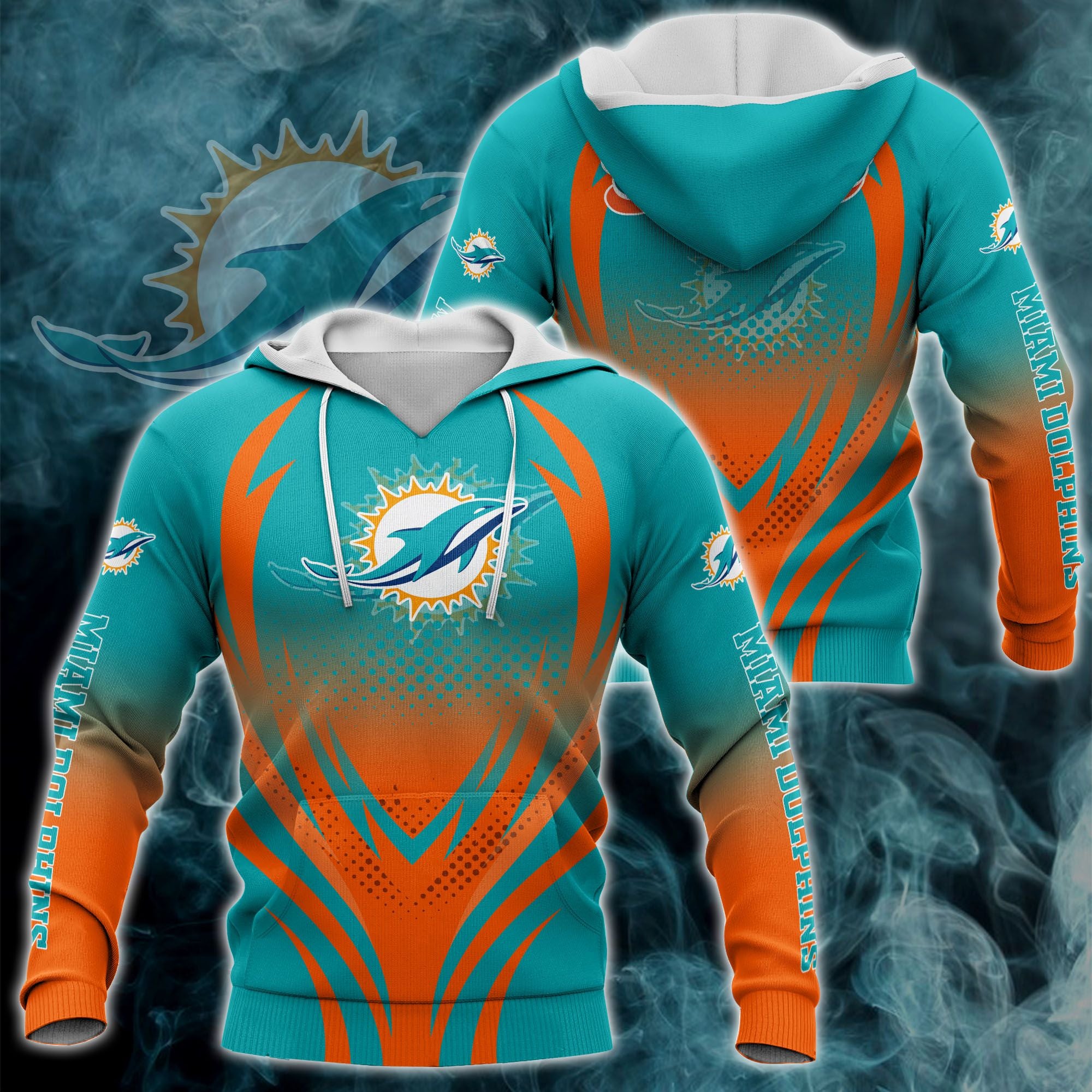 Miami Dolphins Hoodies 3D Print H04Fs 0