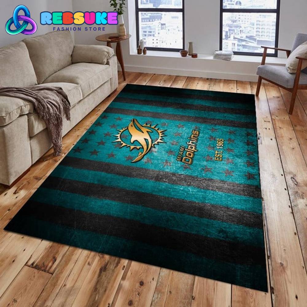 Miami Dolphins NFL 2024 Rug Carpet 3