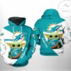 Miami Dolphins NFL Baby Yoda Team 3D Printed Hoodie Zipper Hooded Jacket