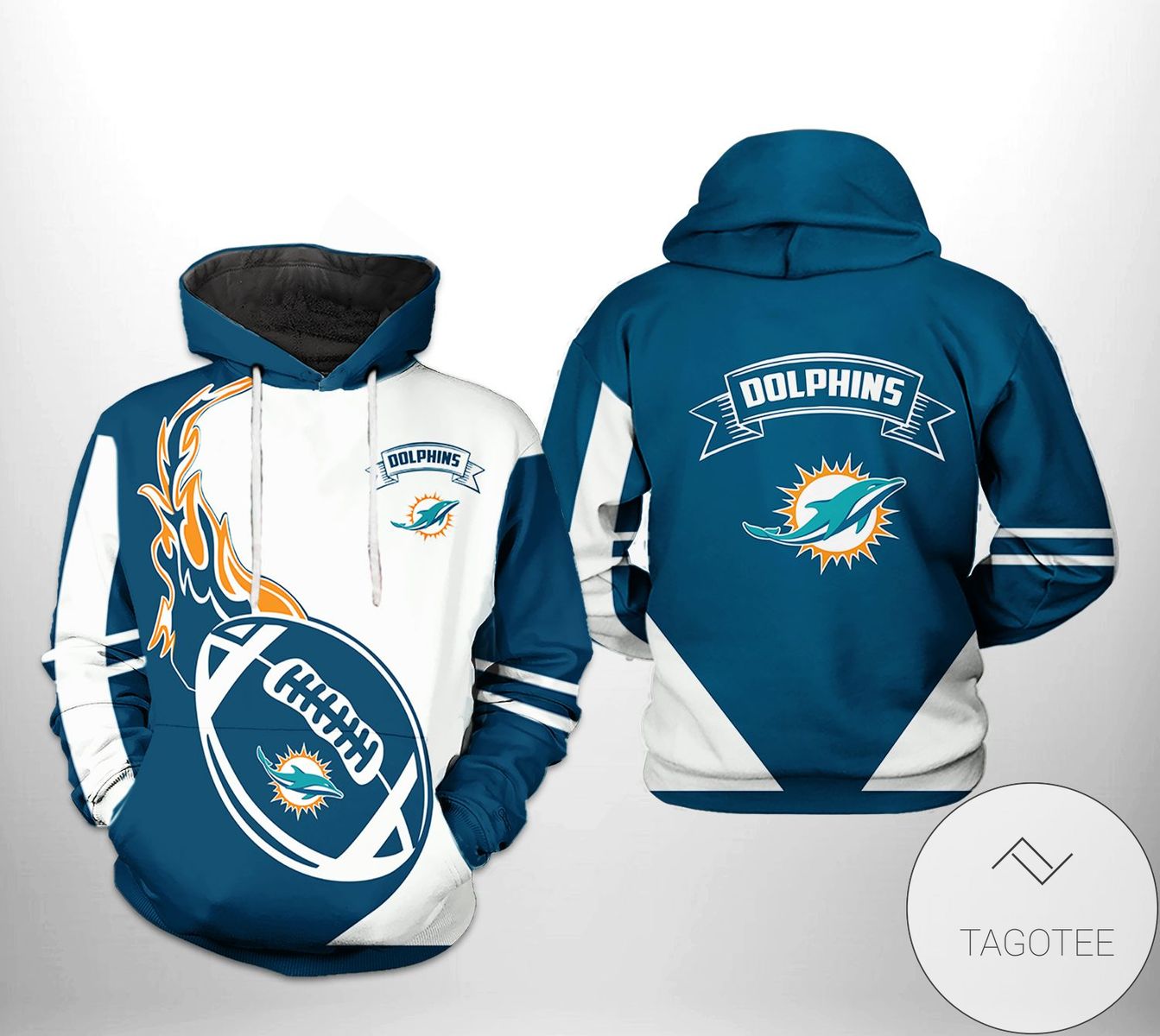 Miami Dolphins NFL Classic 3D Printed Hoodie Zipper Hooded Jacket