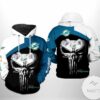 Miami Dolphins NFL Skull Punisher Team 3D Printed Hoodie Zipper Hooded Jacket