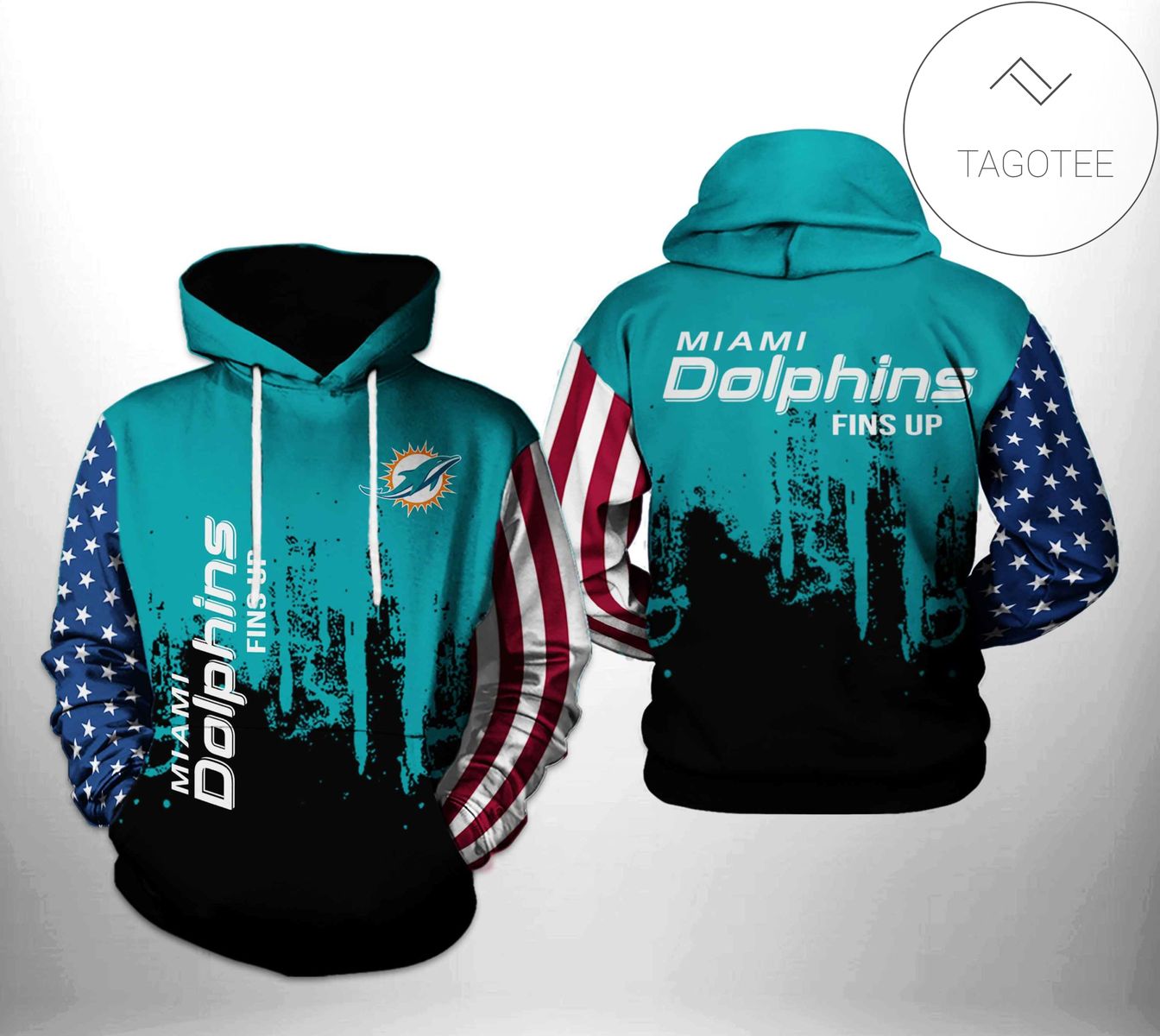 Miami Dolphins NFL Team US 3D Printed Hoodie Zipper Hooded Jacket