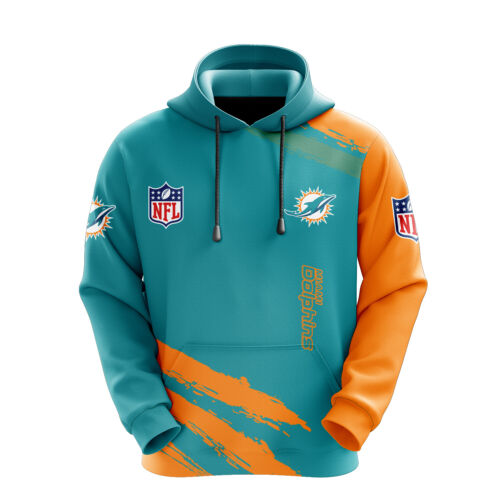 Miami Dolphins Nfl All Over Print ZipUp Hoodie Ideal Gift 0